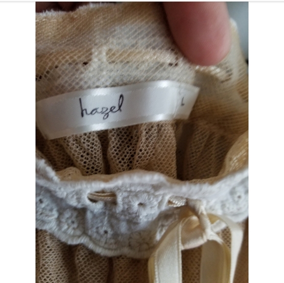 Anthropologie Hazel Tulle Embroidered Boho Top - Picture 6 of 8